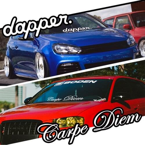 Carpe Diem Car Sticker and Decal Funny Front and Rear Windshield Decoration Stickers Graffiti Reflective Stickers Accessories
