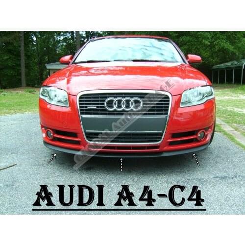 For Audi A4 C4 CUPRA R FRONT SPOILER BUMPER LIP Euro Spoiler Lip Universal 3 PCS Body Kit Auto Car Accessory Ornament Spoiler