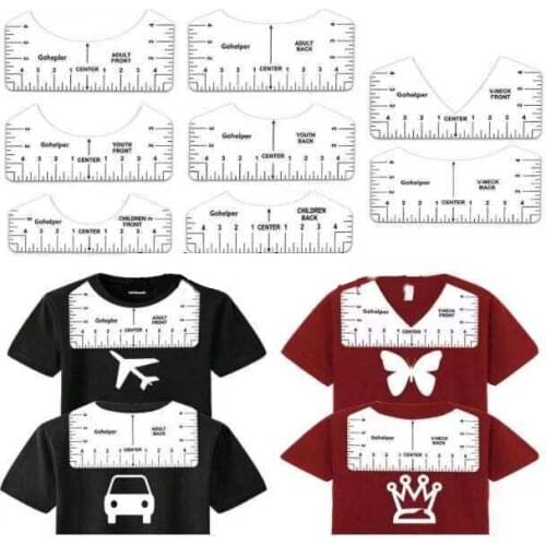 T-Shirt Alignment Ruler Craft Ruler with Guide Tool for Fashion Design Drawing Template Craft Tool Sewing UD88