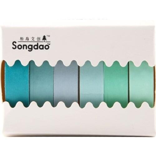 And paper tape hand account diary album decoration DIY Marine system foundation series solid color washi tape masking tape