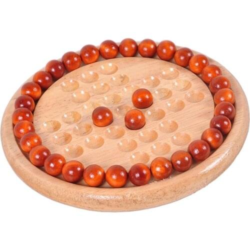 Luban Lock Puzzle Brain Teaser Grownups Toy Labyrinth and Noble Chess Peg Solitaire Game Wooden Puzzles For Children Adults Gift