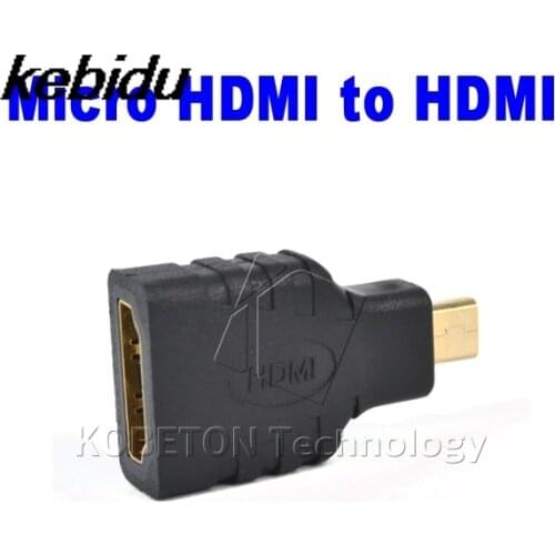 Kebidu HD Gold Plating Converter Male to Female Adapter Micro F-M Type D Connector for HDMI-compatible Cable Adapter Device