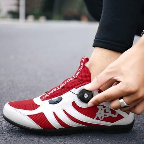 Large Size Couple Mountain Road Rotating Buckle Cycling Shoes Mesh Breathable Low-top Outdoor Zapatillas Ciclismo Cycling Shoes