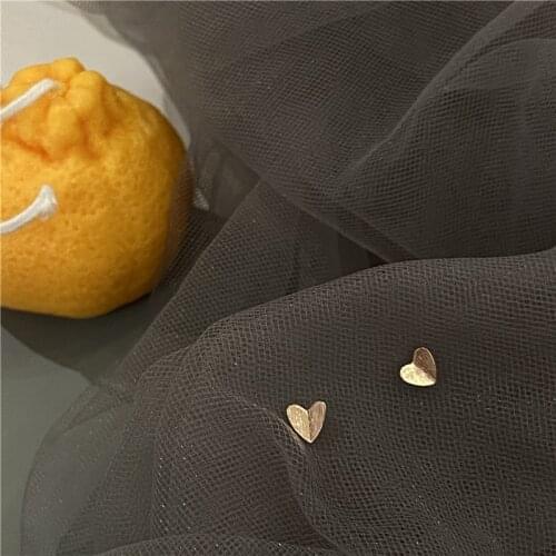 Mini Heart Earrings for women Rose Golden Delicate Copper Stud Earrings Small Cute Korean Brincos Fashion Jewelry Wholesale