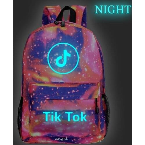 Fashion Backpack Tik Tok Printing Womens Backpack Canvas Travel Women School Bag for Teenage Girls Student Travel Shoulder Bag