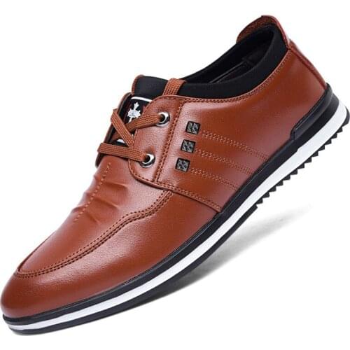 2019 Mens casual shoes sneakers Comfortable mens leather shoes fashion flat adult zapatos hombre vestir A3-74