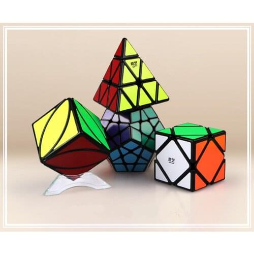Qiyi Special Shaped Magic Cube Set Educational Toys for Brain Trainning - Black