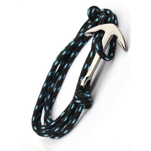 Navy Style Nylon Rope Chain & Link Bracelet Popular Jewelry Summer-Anchor Bracelets For Women Men