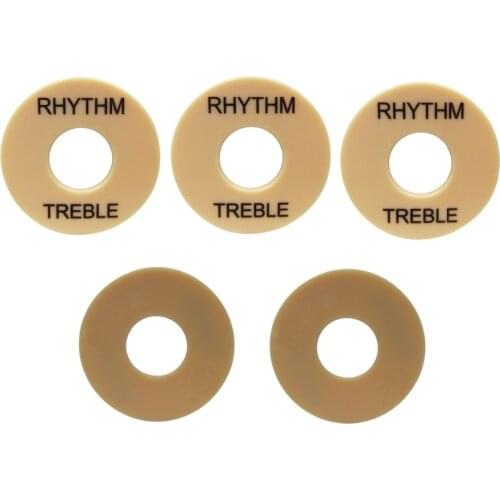 NEW 5pcs LP Guitar Toggle Switch Washer Plate Rhythm Treble Ring Cream Plastic Guitar Accessories