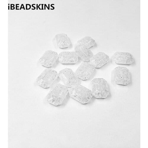 New arrival! 18x13mm 420pcs Clear crack Acrylic rectangle-shape beads for Jewelry necklace earring DIY Handmade