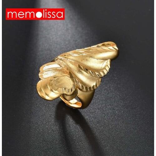 MeMolissa New Big Adjustable size Gold Rings Trendy Ring For Women Wedding Jewelry Ethiopian/African/Middle East Items