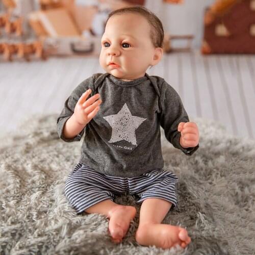 New 20 Inch Cute Baby Reborn Doll With Very Soft Body For Children To Playmate