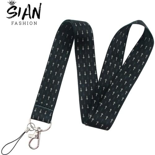 New Christian Jesus Cross Keycord New Fashion Lanyard Neck Phone Charm Key Chain for Unisex Jewelry Accessories Gifts