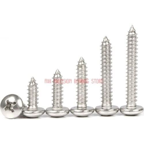 Parafusos Parafuso Screws For Laptops 100pcs Gb818 M3x20 Mm M3*20 304 Stainless Steel Phillips Cross Recessed Pan Head Screw