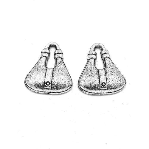 50pcs Handbag charms pendant 18x15mm antique silver ornament accessories jewelry making DIY base material