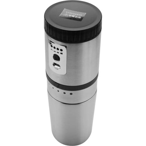 Portable Coffee Maker, Mini Semi-Automatic Coffee Machine Compact Coffee Grinding Equipment Stainless Electric Chargeable Espres