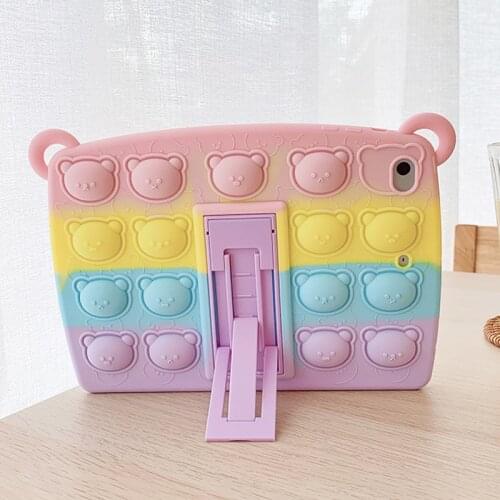 For iPad Air 1 2 3 4 Mini 5 4 3 10.5 10.9 10.2 2019 2020 Pro 11 2018 9.7 2017 Relive Stress Fidget Toys Silicone Tablet Case