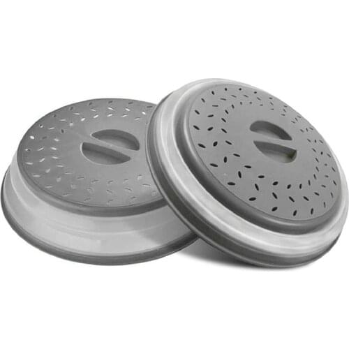 Microwave Splatter Cover Vented Collapsible Microwave Food Cover With Easy Grip Handle