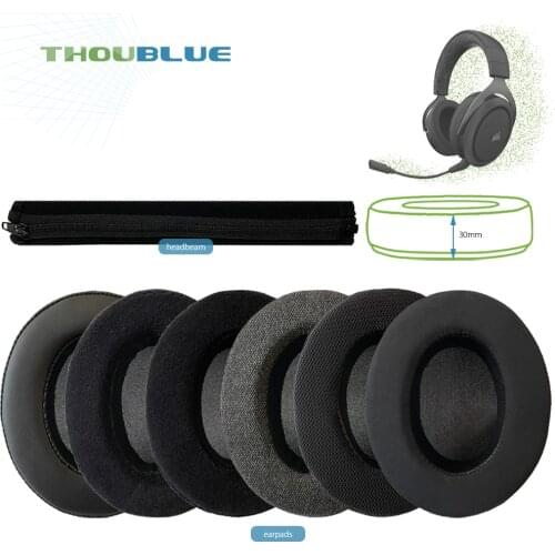 THOUBLUE Replacement Ear Pad For CORSAIR HS70 HS60 HS50 HS35 Earphone Memory Foam Cover Earpads Headphone