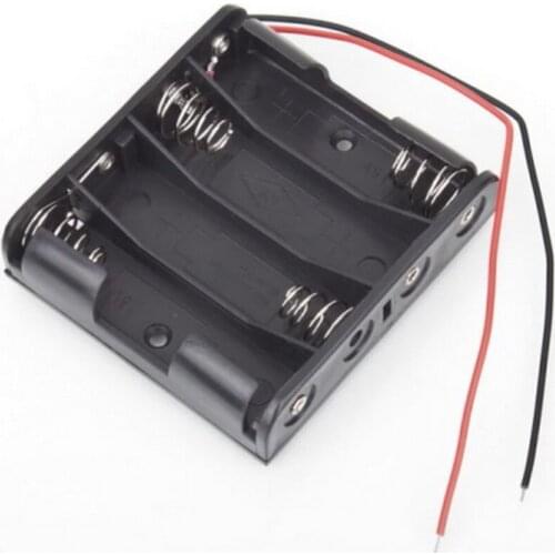 4 AA Battery Case Standard Slot Holder Case Battery Box For 4 Packs AA 2A Batteries Stack 6V Power Supply For Arduino DIY Rob