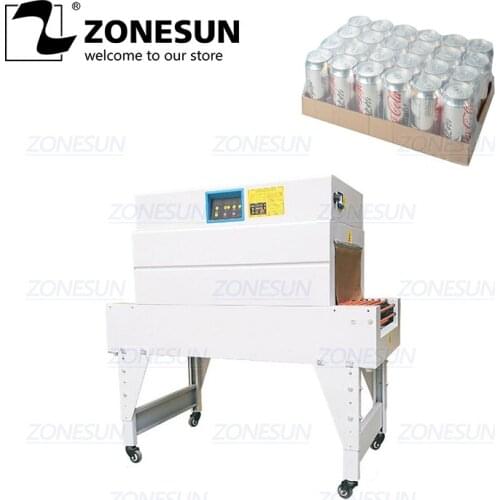 ZONESUN Heat Shrink Film Wrapping Machine Packaging Cosmetics Book Food CD Cookie Card Packing Machine