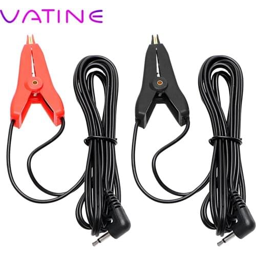 VATINE 1Pcs Electric Shock Nipple Clamps Nipple Clips Electro Breast Massager Medical Themed Toys Sex Toys for Women Men