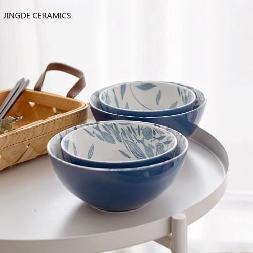1pc Nordic Style Ceramic Breakfast Bowl Noodles Rice Soup Bowls Large Ramen Bowl Cake Salad Plate Home Kitchen Tableware