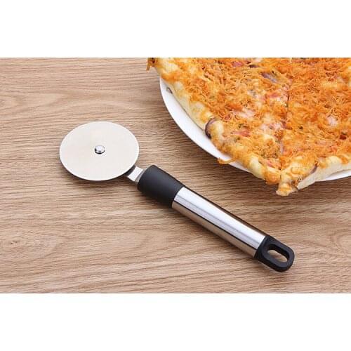 1PC Pizza Cutter Stainless Steel Pizza Knife Cake Bread Pies Round Knife Cutter Pizza Tool Pizza Wheels Cooking Tool KX 262