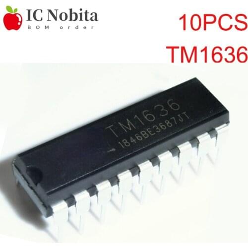 10PCS TM1636 DIP-18 LED Digital Tube Driver Chip New