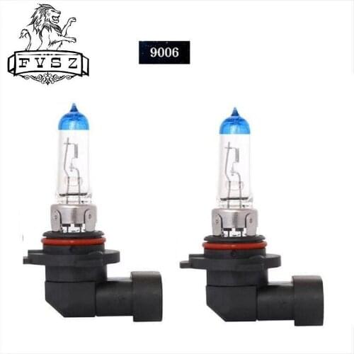2Pcs 9006 HB4 55W Car Super Bright Halogen Bulbs 5000K Car Headlight Fog Lights Driving Lamp White Light