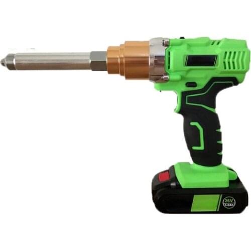 26V 6000mAh Electric Riveter Gun Portable Cordless Rechargeable Blind Riveter Gun Support 2.4mm-5.0mm Rivet With LED light LK