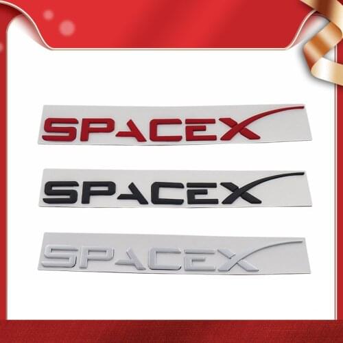 3D Premium Space X for Model 3 Model S Model X car Engine Hood Fender trunk Rear Bonnet Nameplate Decal Emblem Badge Sticker