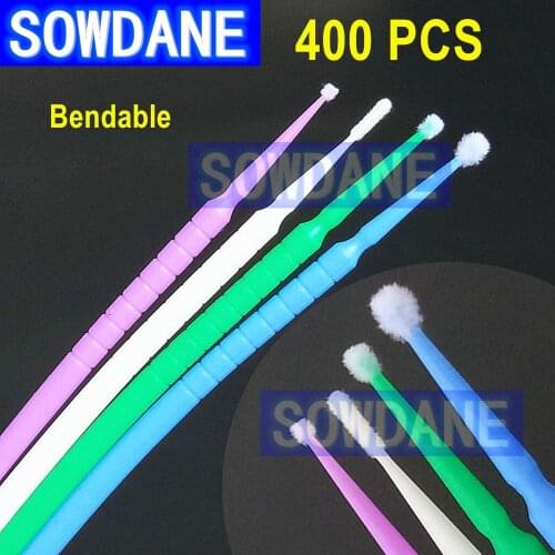 400pcs Dental disposable Materials Dental Micro Applicator Brush Dental Applicator Bendable Stick
