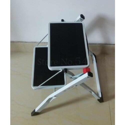 899 Portable Folding Household Mini Two-step Ladder Stool Ladder Indoor Non-slip Ascending Two-step Ladder Practical Herringbon