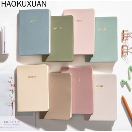 A6 Notebook Blank Line Grid Soft Pu Pocket Diary Journal Planner Agenda Notes Book Gift School Stationery