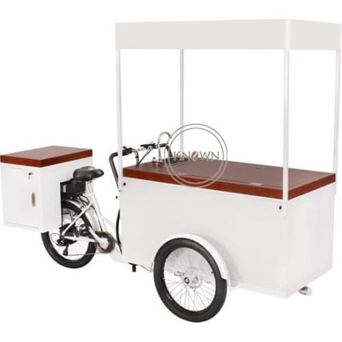 Automatic electric adult tricycle 3 wheel white pedal 6 speed classical freezer bike