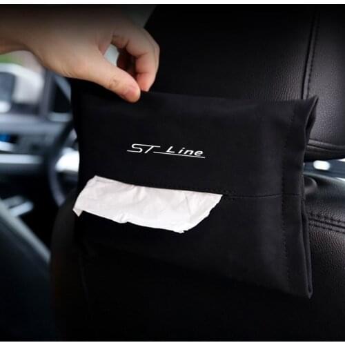 Car hanging type armrest box tissue storage bag sun visor hanging paper towel bag For Ford Focus mk2 st Vignale / st-line f150
