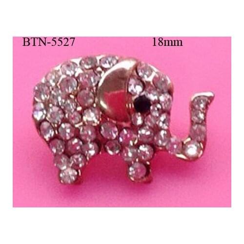 Free shipping elephant rhinestone button 100PCS/LOT(BTN-5527)