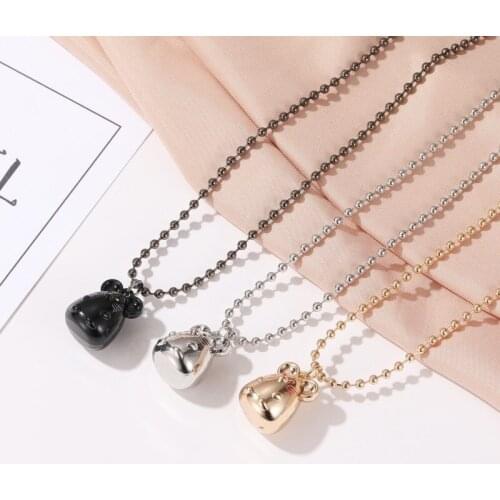Twelve Chinese Zodiac Fortune Mouse Cute Black Golden Silver Plated Alloy Monolayer Long Sweater Chain Necklace for Women