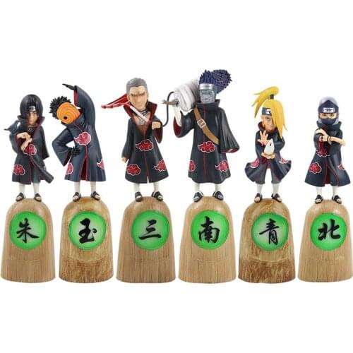 23-26cm Naruto Shippuden Sasuke Uchiha Itachi Hoshigaki Kisame Deidara Anime PVC Action Figure Collection Model Toys Brinquedos