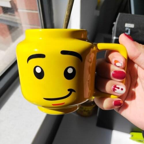 Mugs Coffee Cups 250mL Cute Ceramic Smiling Face Cartoon Water Tea Cups Milk Tea Kitchen Drinkware Holder Friend Kids Gifts