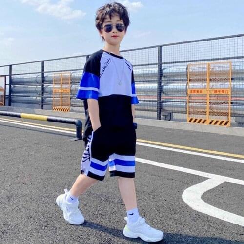 Boy Suits Summer Clothes Baby Boys Fashion Short Sleeve Suit Kids Sports Handsome T Shirt +Shorts Childrens Clothing Set