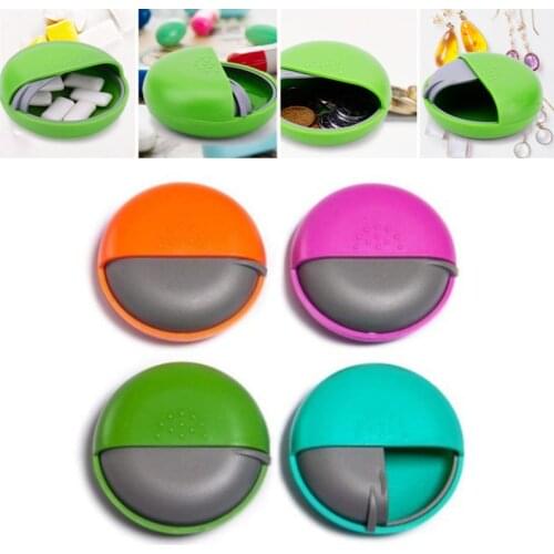 Round Pill Case Mini Rotatable Pill Organizer Medicine Box Rotating Drugs Chewing Gum Container Coin Jewelry Storage Case