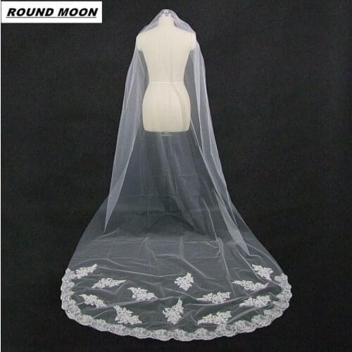 3 Meters Lace Long Veil With Comb