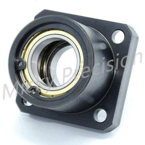 Square Type Bearings Housing Carbon Steel Flange Double Bearings Bearing Seat with Buckle Inner Diameter 3-50mm