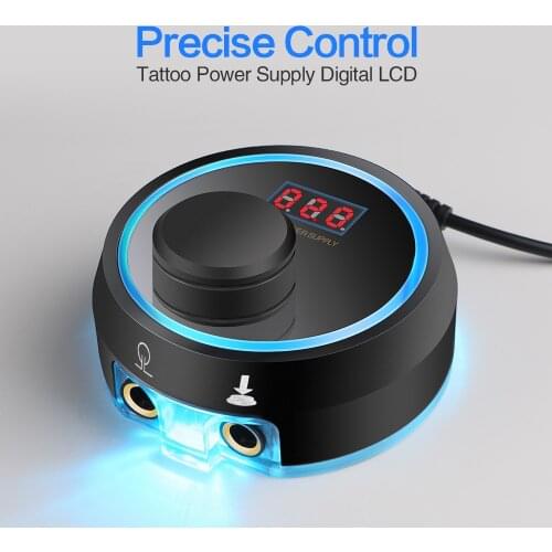 2019 hot Tattoo power Supply New Aurora Digital LCD Display Aluminum For Tattoo Machine Power Supply free