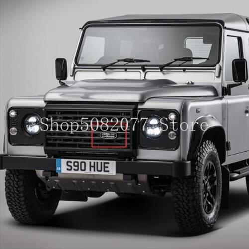 Car Styling Racing Grill Logo for Land Rover Defender Solihull England 1948-2015 Badge Front Grille Metal Emblem Accessories