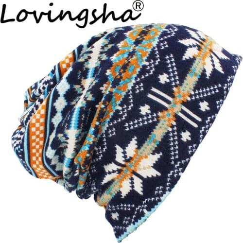LOVINGSHA Autumn Winter Classical Design Hats For Men Thin Hat Multifunction Women Skullies Beanies Fashion Feminino Scarf HT113