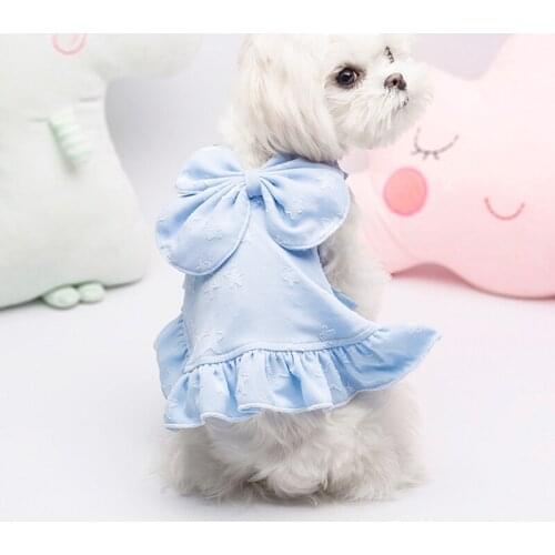 Cute Bowtie Dog Dress Sling Puppy Pet Skirt Clothing For Dogs Princess Pet Dog Clothes For Small Dogs Wedding Costume Ropa Perro