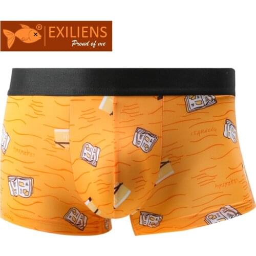 EXILIENS Brand New Men Boxer Mens Boxers Underwear Print Cueca Masculina Ropa Interior Hombre Calzoncillos Slip Sous Size L-4XL